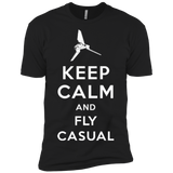 T-Shirts Black / X-Small Keep Calm and Fly Casual Men's Premium T-Shirt