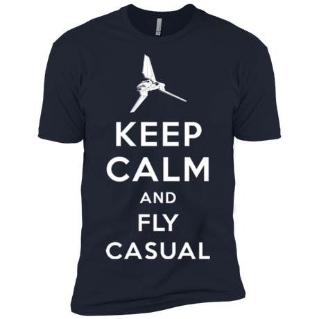 T-Shirts Midnight Navy / X-Small Keep Calm and Fly Casual Men's Premium T-Shirt