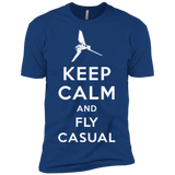 T-Shirts Royal / X-Small Keep Calm and Fly Casual Men's Premium T-Shirt