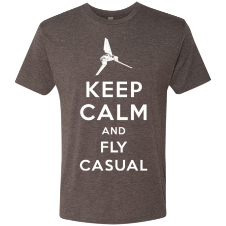 T-Shirts Macchiato / Small Keep Calm and Fly Casual Men's Triblend T-Shirt