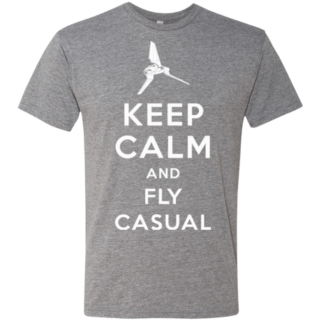 T-Shirts Premium Heather / Small Keep Calm and Fly Casual Men's Triblend T-Shirt