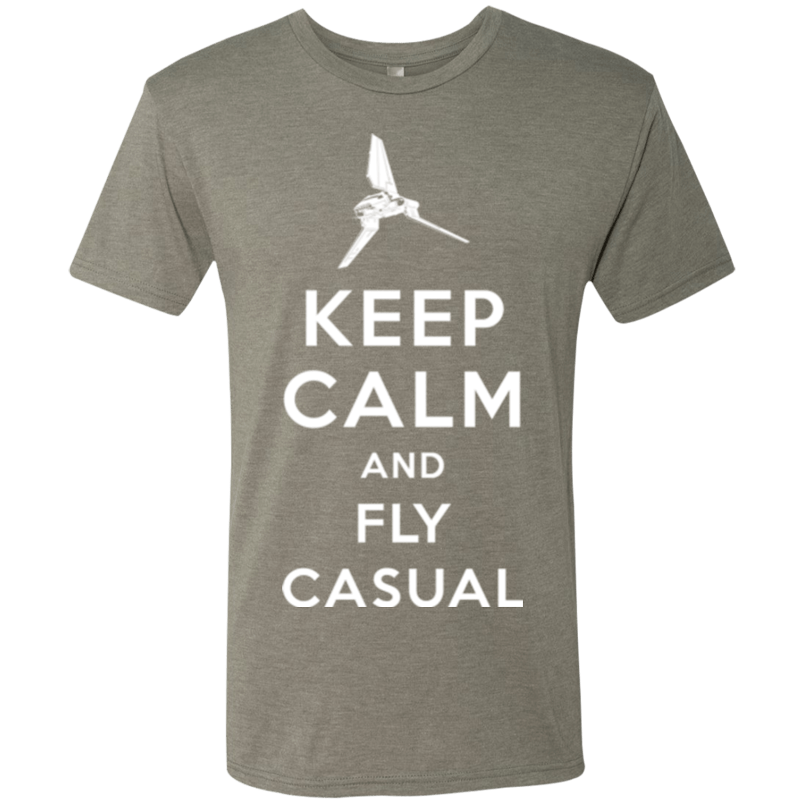 T-Shirts Venetian Grey / Small Keep Calm and Fly Casual Men's Triblend T-Shirt