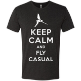 T-Shirts Vintage Black / Small Keep Calm and Fly Casual Men's Triblend T-Shirt