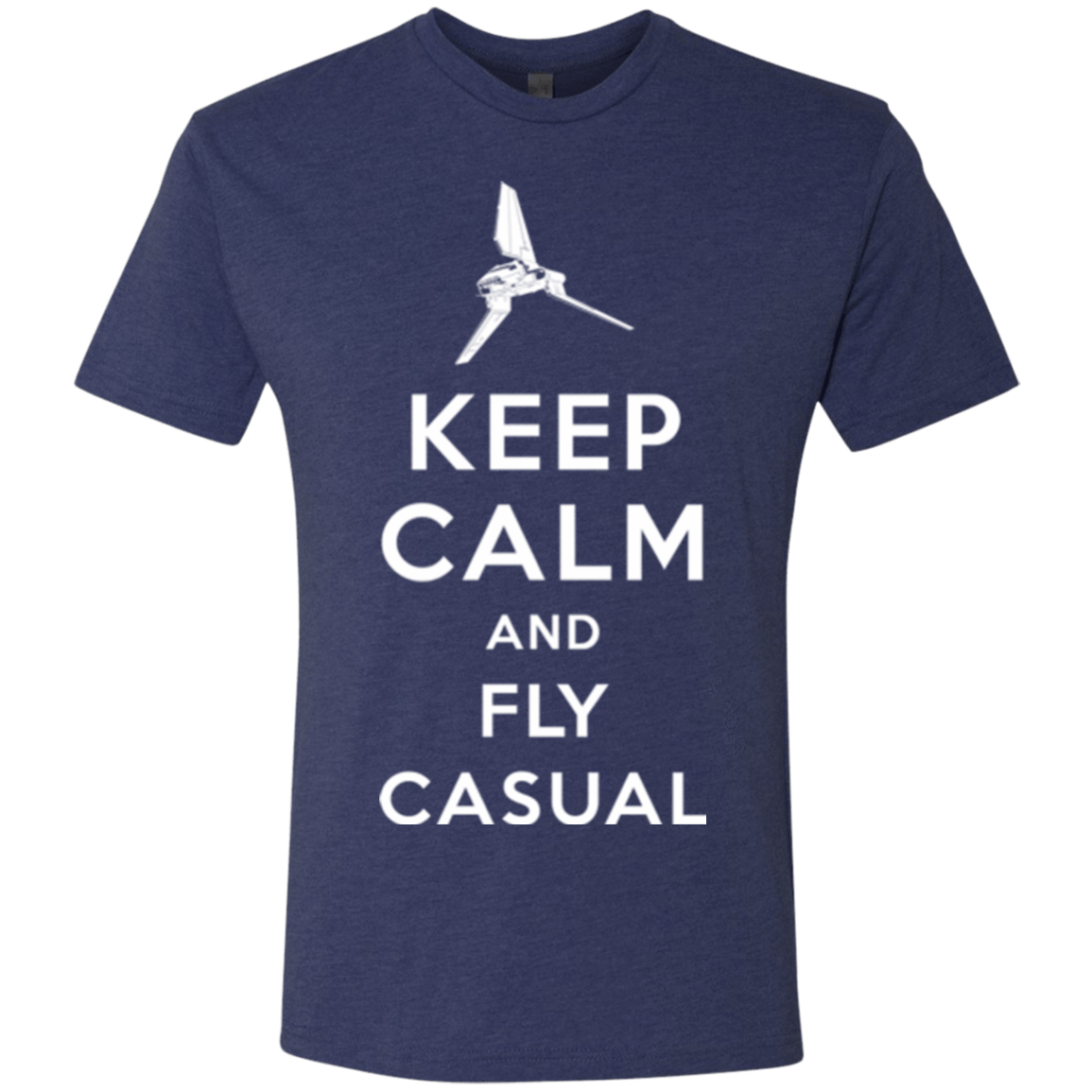 T-Shirts Vintage Navy / Small Keep Calm and Fly Casual Men's Triblend T-Shirt