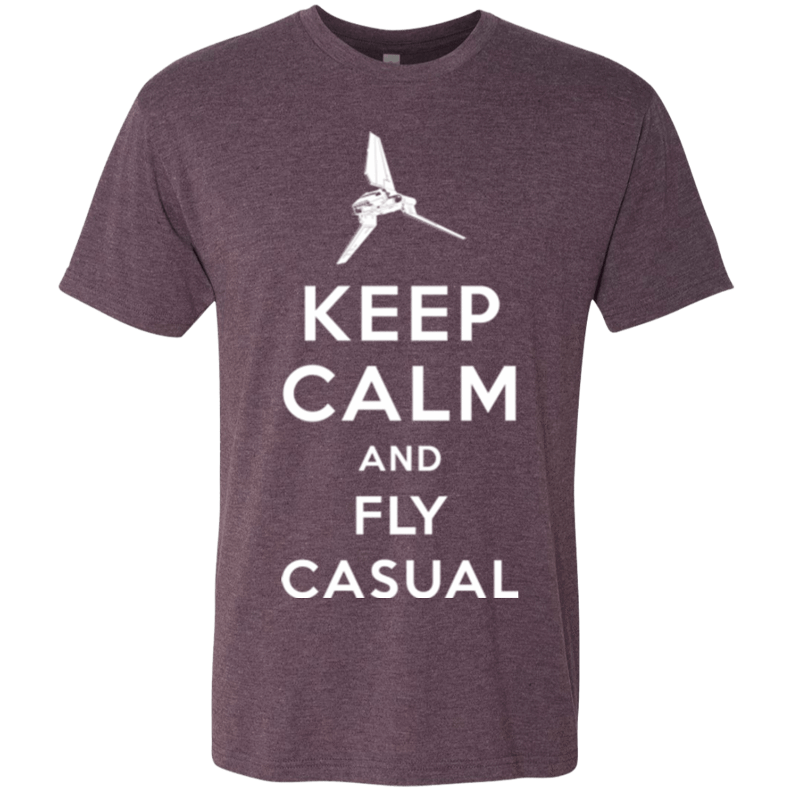 T-Shirts Vintage Purple / Small Keep Calm and Fly Casual Men's Triblend T-Shirt