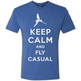 T-Shirts Vintage Royal / Small Keep Calm and Fly Casual Men's Triblend T-Shirt