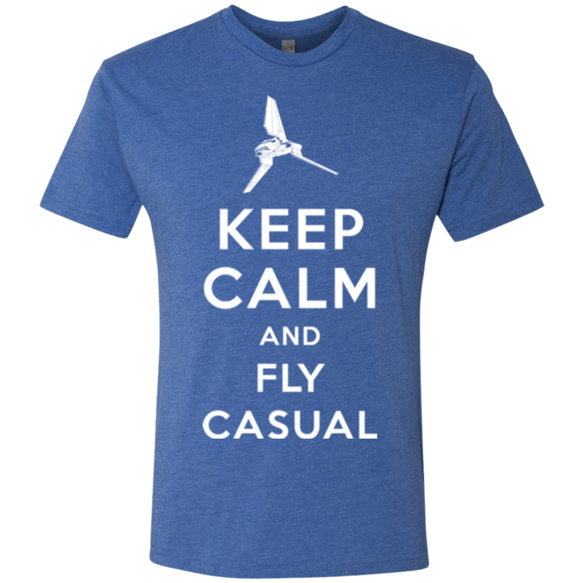 T-Shirts Vintage Royal / Small Keep Calm and Fly Casual Men's Triblend T-Shirt