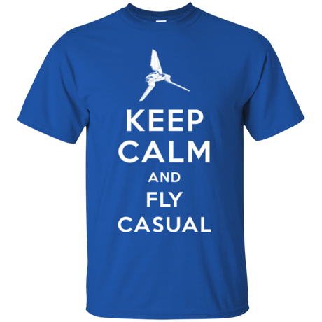 T-Shirts Royal / Small Keep Calm and Fly Casual T-Shirt