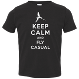 T-Shirts Black / 2T Keep Calm and Fly Casual Toddler Premium T-Shirt