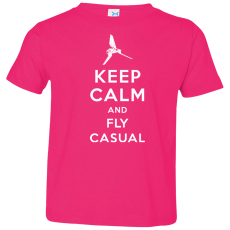 T-Shirts Hot Pink / 2T Keep Calm and Fly Casual Toddler Premium T-Shirt