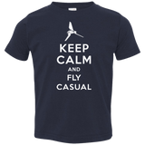 T-Shirts Navy / 2T Keep Calm and Fly Casual Toddler Premium T-Shirt