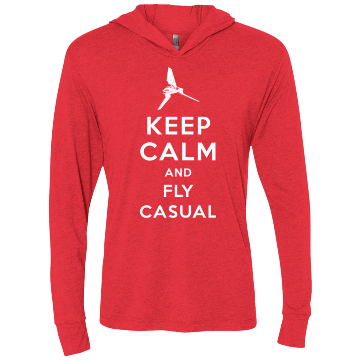 T-Shirts Vintage Red / X-Small Keep Calm and Fly Casual Triblend Long Sleeve Hoodie Tee