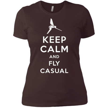 T-Shirts Dark Chocolate / X-Small Keep Calm and Fly Casual Women's Premium T-Shirt