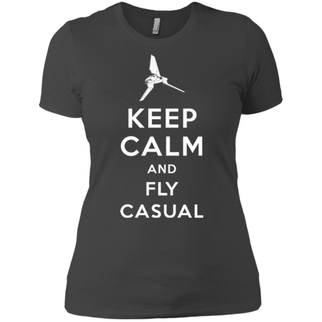 T-Shirts Heavy Metal / X-Small Keep Calm and Fly Casual Women's Premium T-Shirt