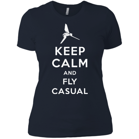 T-Shirts Midnight Navy / X-Small Keep Calm and Fly Casual Women's Premium T-Shirt