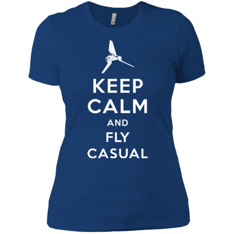 T-Shirts Royal / X-Small Keep Calm and Fly Casual Women's Premium T-Shirt