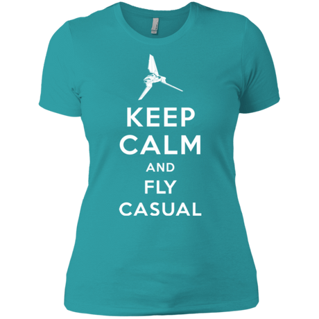 T-Shirts Tahiti Blue / X-Small Keep Calm and Fly Casual Women's Premium T-Shirt