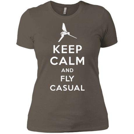 T-Shirts Warm Grey / X-Small Keep Calm and Fly Casual Women's Premium T-Shirt