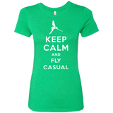 T-Shirts Envy / Small Keep Calm and Fly Casual Women's Triblend T-Shirt