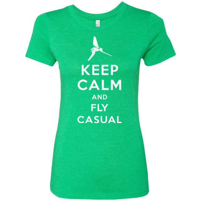 T-Shirts Envy / Small Keep Calm and Fly Casual Women's Triblend T-Shirt