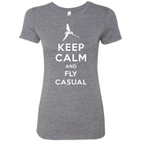 T-Shirts Premium Heather / Small Keep Calm and Fly Casual Women's Triblend T-Shirt