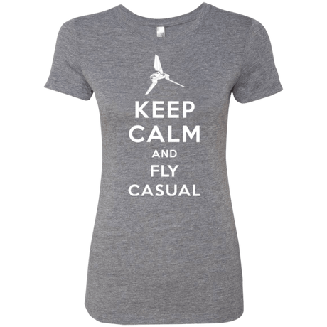 T-Shirts Premium Heather / Small Keep Calm and Fly Casual Women's Triblend T-Shirt