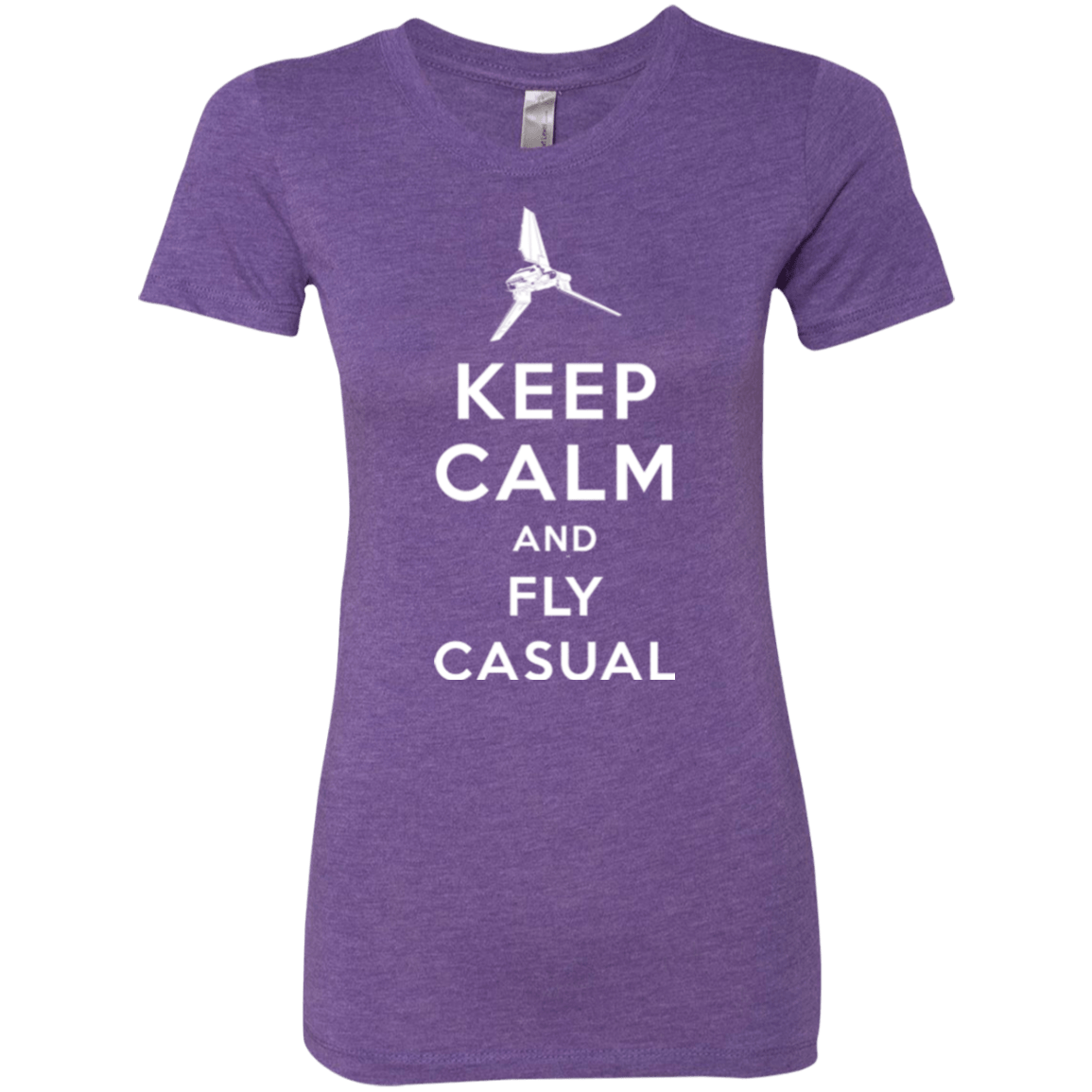 T-Shirts Purple Rush / Small Keep Calm and Fly Casual Women's Triblend T-Shirt