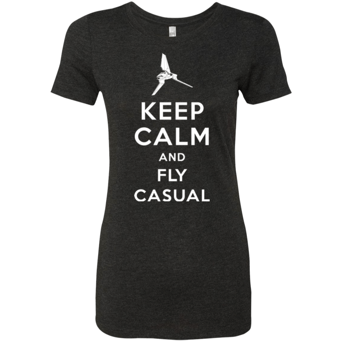 T-Shirts Vintage Black / Small Keep Calm and Fly Casual Women's Triblend T-Shirt