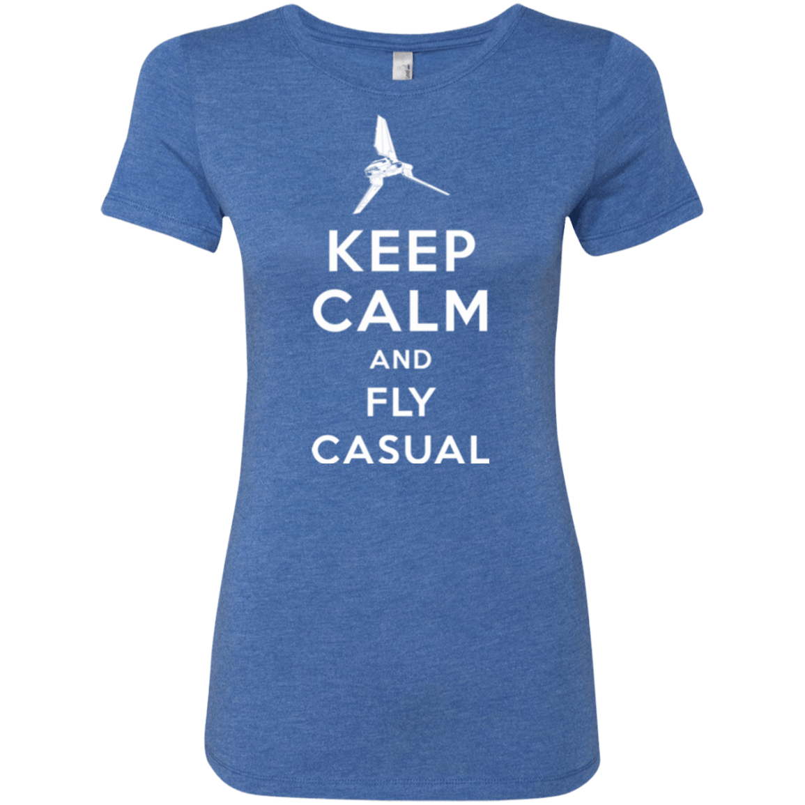 T-Shirts Vintage Royal / Small Keep Calm and Fly Casual Women's Triblend T-Shirt