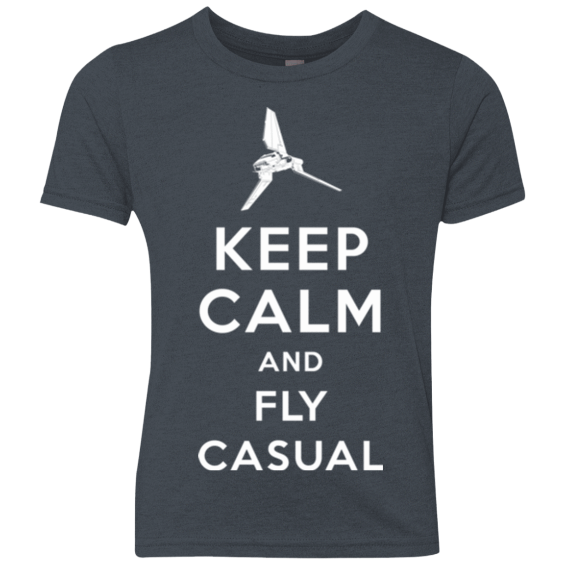 T-Shirts Vintage Navy / YXS Keep Calm and Fly Casual Youth Triblend T-Shirt