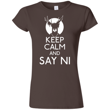 T-Shirts Dark Chocolate / S Keep Calm and Say Ni Junior Slimmer-Fit T-Shirt