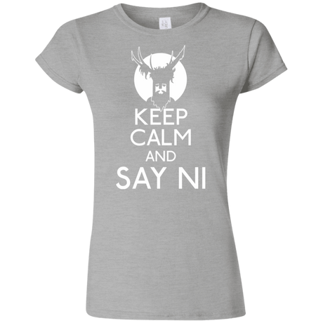 T-Shirts Sport Grey / S Keep Calm and Say Ni Junior Slimmer-Fit T-Shirt