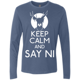 T-Shirts Indigo / S Keep Calm and Say Ni Men's Premium Long Sleeve
