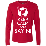 T-Shirts Red / S Keep Calm and Say Ni Men's Premium Long Sleeve