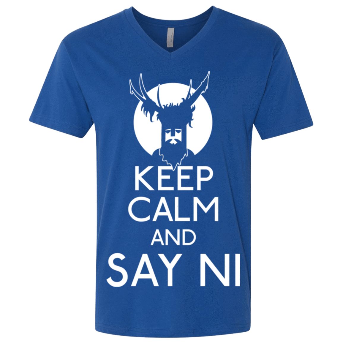T-Shirts Royal / X-Small Keep Calm and Say Ni Men's Premium V-Neck