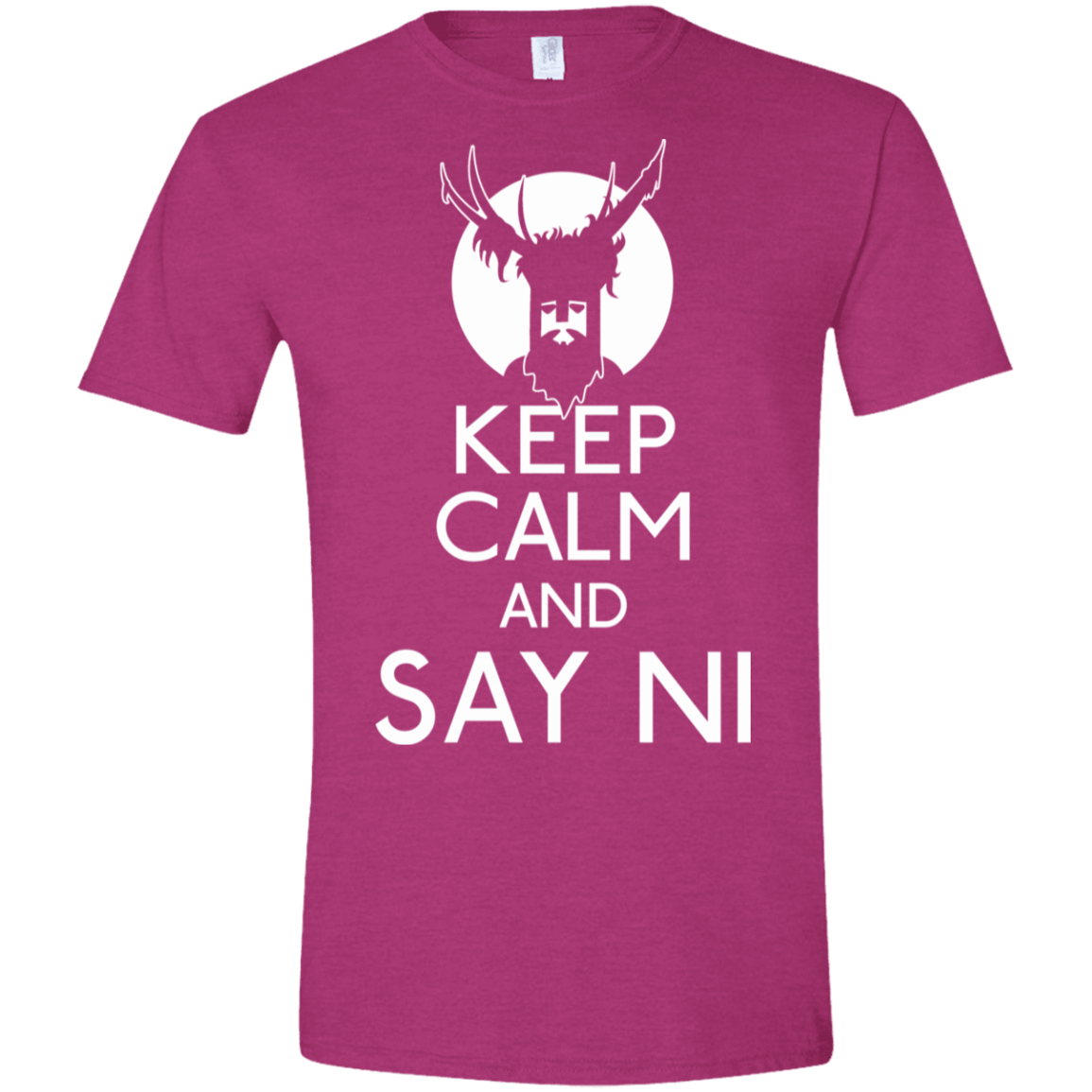 T-Shirts Antique Heliconia / S Keep Calm and Say Ni Men's Semi-Fitted Softstyle