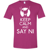 T-Shirts Antique Heliconia / S Keep Calm and Say Ni Men's Semi-Fitted Softstyle