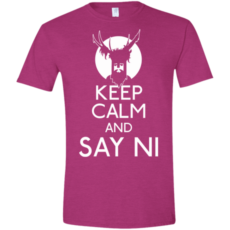 T-Shirts Antique Heliconia / S Keep Calm and Say Ni Men's Semi-Fitted Softstyle
