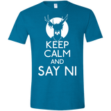 T-Shirts Antique Sapphire / S Keep Calm and Say Ni Men's Semi-Fitted Softstyle
