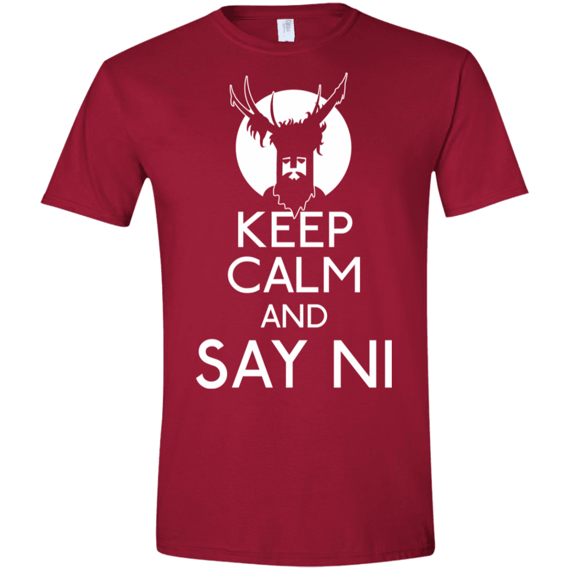 T-Shirts Cardinal Red / S Keep Calm and Say Ni Men's Semi-Fitted Softstyle