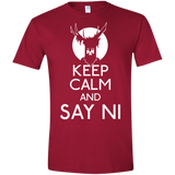 T-Shirts Cardinal Red / S Keep Calm and Say Ni Men's Semi-Fitted Softstyle