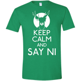 T-Shirts Heather Irish Green / S Keep Calm and Say Ni Men's Semi-Fitted Softstyle