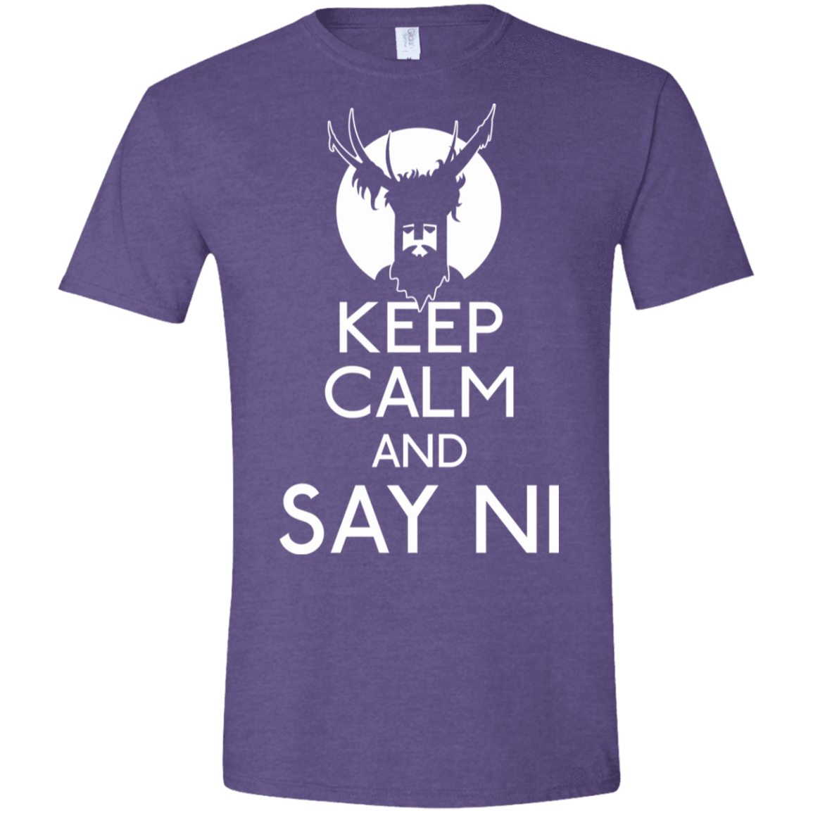 T-Shirts Heather Purple / S Keep Calm and Say Ni Men's Semi-Fitted Softstyle