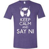 T-Shirts Heather Purple / S Keep Calm and Say Ni Men's Semi-Fitted Softstyle