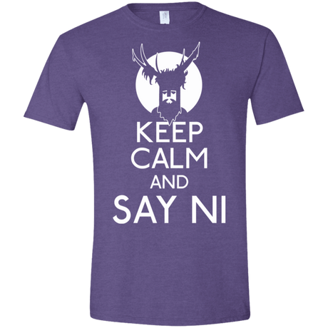 T-Shirts Heather Purple / S Keep Calm and Say Ni Men's Semi-Fitted Softstyle