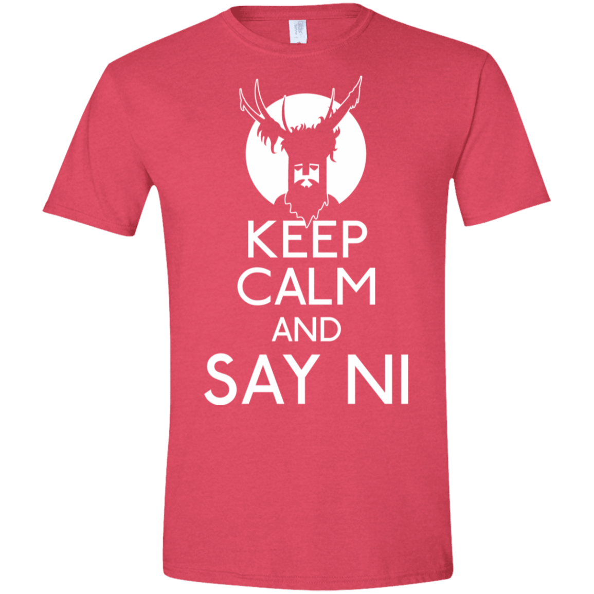 T-Shirts Heather Red / S Keep Calm and Say Ni Men's Semi-Fitted Softstyle