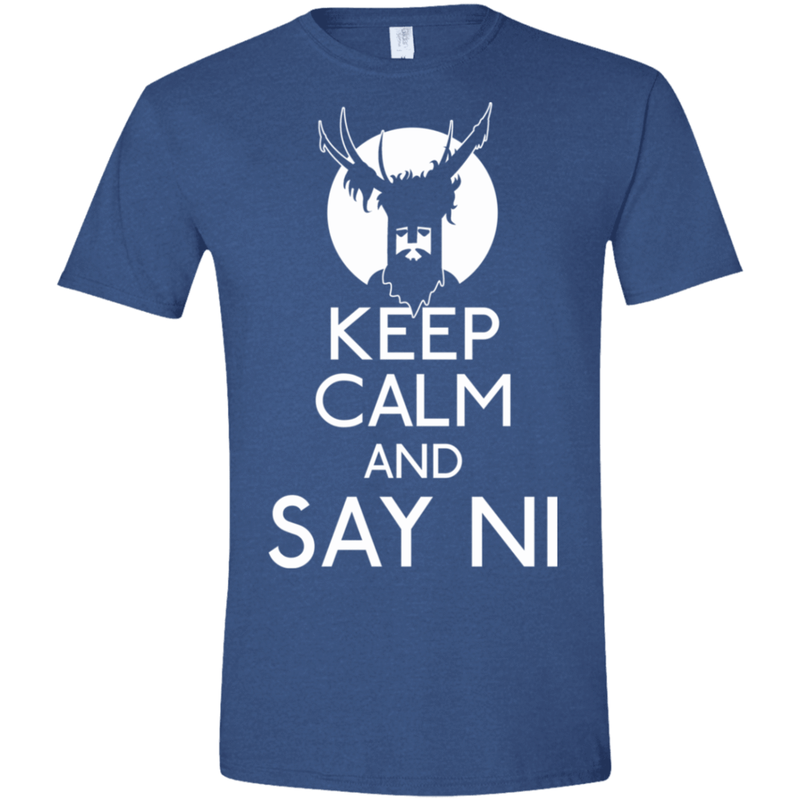 T-Shirts Heather Royal / X-Small Keep Calm and Say Ni Men's Semi-Fitted Softstyle