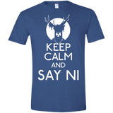 T-Shirts Heather Royal / X-Small Keep Calm and Say Ni Men's Semi-Fitted Softstyle