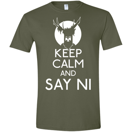 T-Shirts Military Green / S Keep Calm and Say Ni Men's Semi-Fitted Softstyle