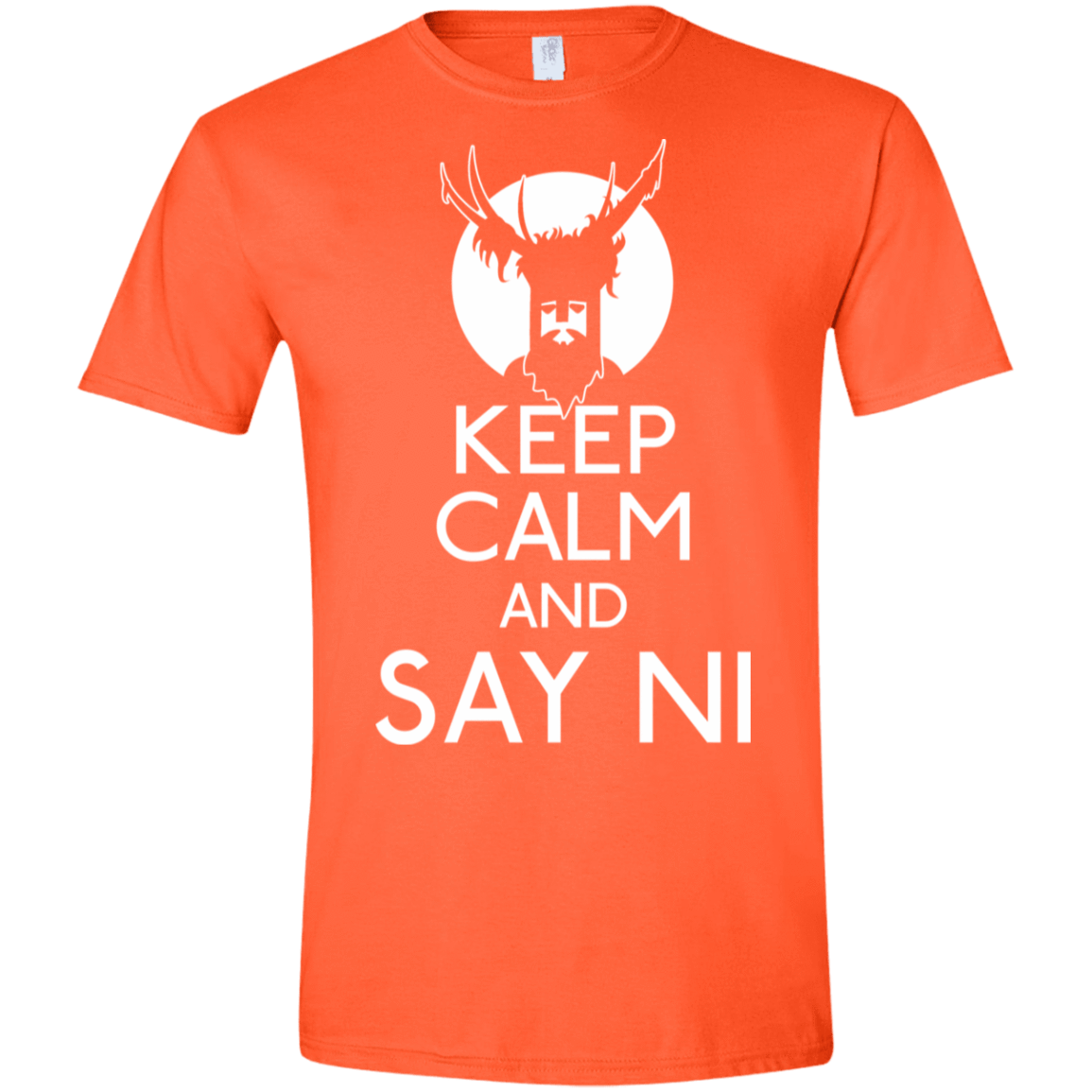 T-Shirts Orange / S Keep Calm and Say Ni Men's Semi-Fitted Softstyle